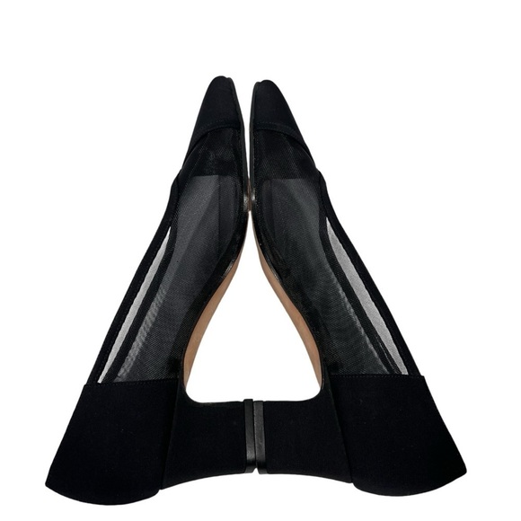 VAN ELI Black Sheer Gingus Padded Pumps Women's Size 9 Slim - Picture 16 of 16